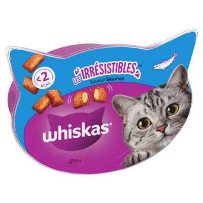 Whiskas Les Irrésistibles au saumon Friandises Pour Chat Adulte 60g