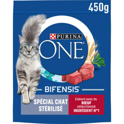 PURINA ONE BIFENSIS Adulte Croquettes Boeuf/blé - Sac de 450g