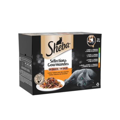 SHEBA Barquettes Sauce gourmandes pour chat : Les Cuisinés 12x85g