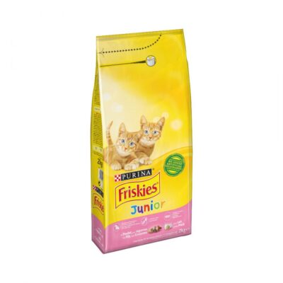 Purina Friskies Croquettes - Au Poulet, aux légumes et au lait - Pour chaton - 2 kg