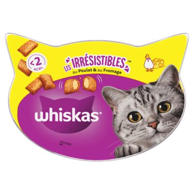 Whiskas Les Irrésistibles au poulet Friandises Pour Chat Adulte 60g