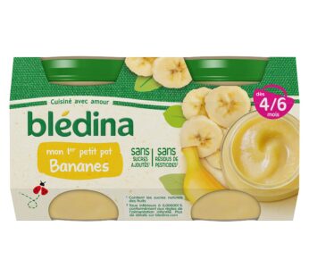 Petit pot bébé Blédina 4-6 mois bananes – 2x130g