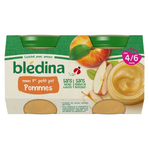 Petit pot bébé Blédina 4-6 mois pommes - 2x130g
