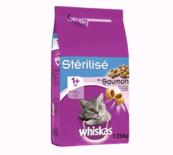 Whiskas Croquettes Au Saumon Pour Chat Adulte Stérilisé 1,75kg