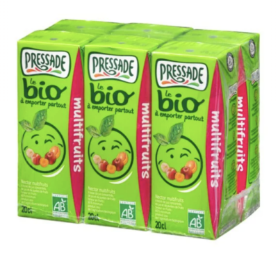 Nectar multifruits Bio PRESSADE - pack de 6 briques de 20cl