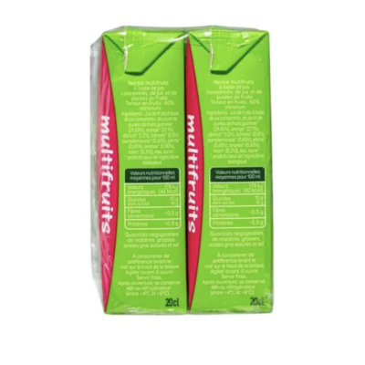 Nectar multifruits Bio PRESSADE - pack de 6 briques de 20cl