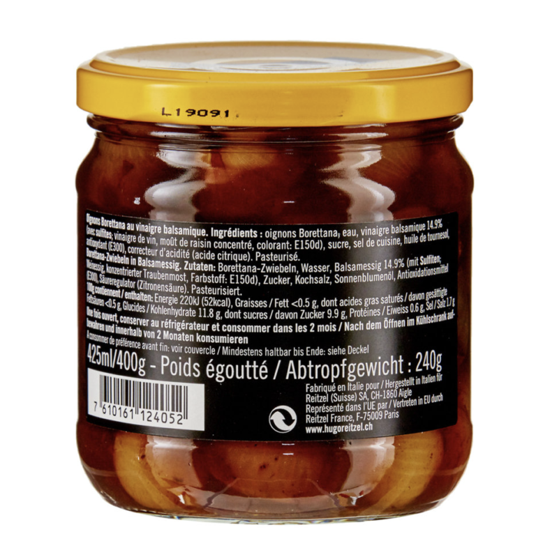 Oignons balsamico - Hugo Reitzel 400g