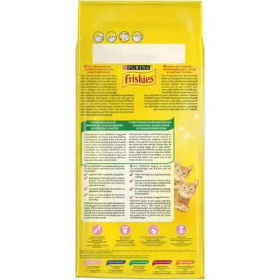 Purina Friskies Croquettes - Au Poulet, aux légumes et au lait - Pour chaton - 2 kg
