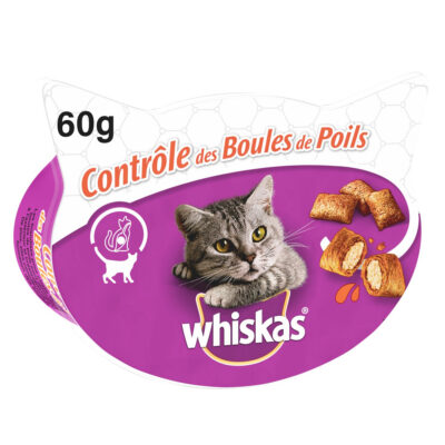 Whiskas Contrôle des Boules de Poils Friandises Pour Chat Adulte 60g