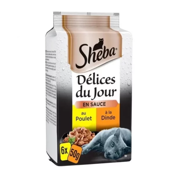 Sachets repas pour chats Sheba Volaille - 6x50g