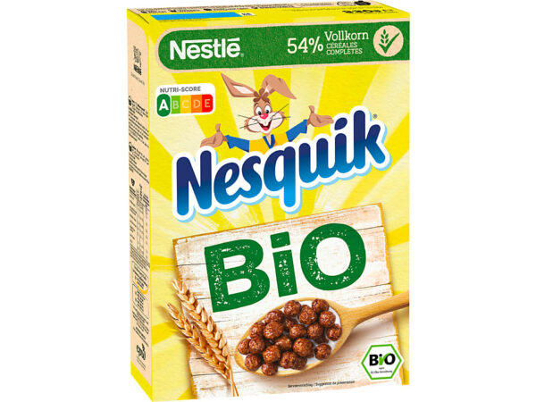 Nesquik · Céréales bio pour petit-déjeuner au blé complet - 375g