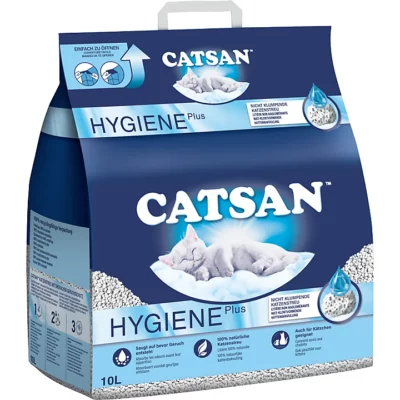 Catsan Hygiene plus · litière minérale absorbante · Absorbante 10 l