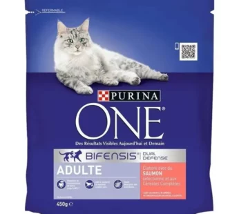 PURINA ONE BIFENSIS Croquettes Chat Adulte Saumon 450g
