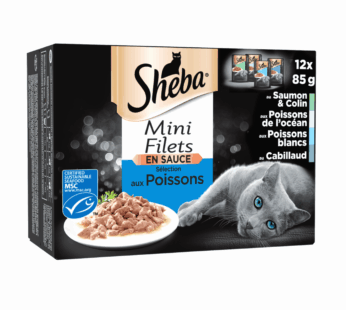 Sheba Poisson En Sauce 12 x 85g – Mini Filets