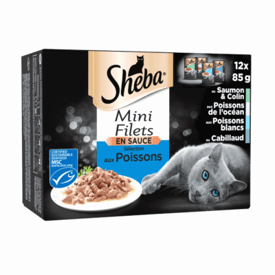 Sheba Poisson En Sauce 12 x 85g - Mini Filets