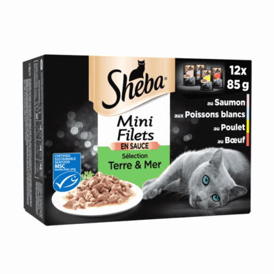 Sheba Terre&Mer En Sauce 12 x 85g - Mini Filets