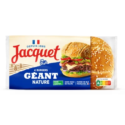 Pain burger géant JACQUET 4x - 350g