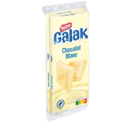 Tablette de chocolat blanc Galak - 2x100g