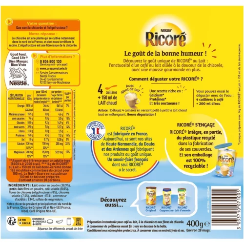 Café soluble Chicorée au Lait Ricoré - 400g