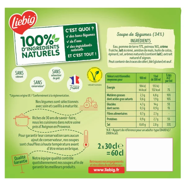 Velouté PureSoup' Liebig Poireaux et Pdt - 2x30cl – Image 2