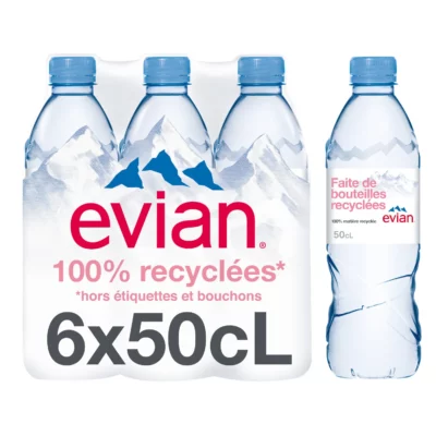 Eau minérale naturelle Evian - 6x50cl