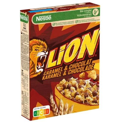 Céréales caramel & chocolat LION - 400g