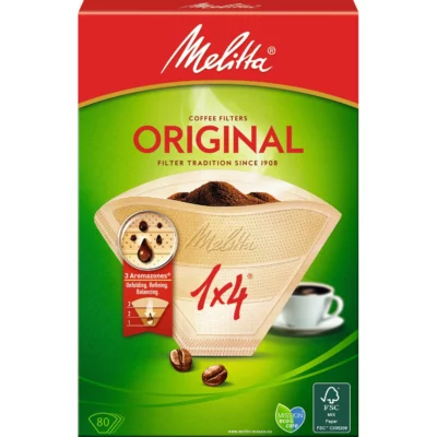 Filtre à café 1x4 brun Melitta Original - x80 + détartrant