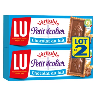 Petit écolier chocolat au lait LU - Lot de 2