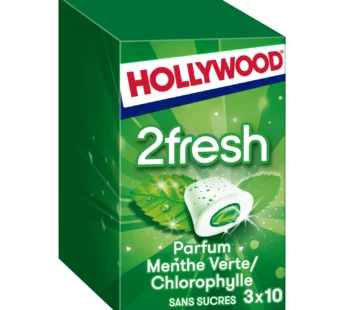 Chewing-gum Hollywood 2fresh menthe verte – 70g