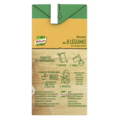 Soupe douceur de 8 légumes à la crème fraîche KNORR - 750g