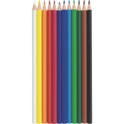 Crayons de couleur, triangulaires, 12 pièces
