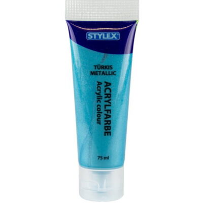 Peinture acrylique métallisée, 6 tubes de 75 ml