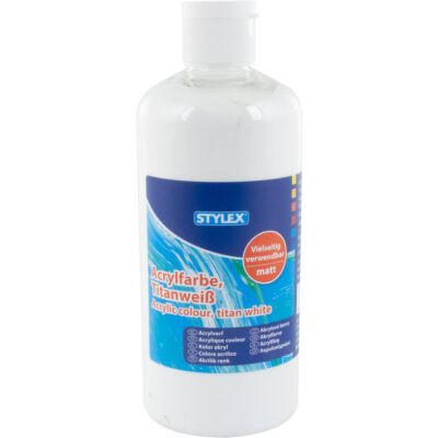 Peinture acrylique, 500 ml, blanc de titane