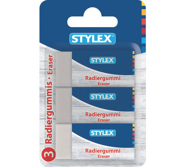 Gomme, 3 pièces, blanche