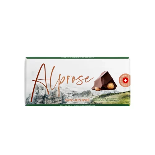 Tablette de chocolat Alprose - Noisettes entières 74% - 300g