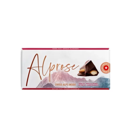 Tablette de chocolat Alprose - Amandes entières 74% - 300g