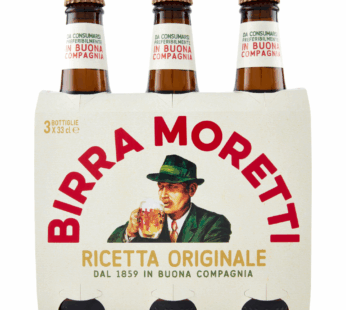 Bière italienne Moretti Ricetta Originiale – 3x33cl