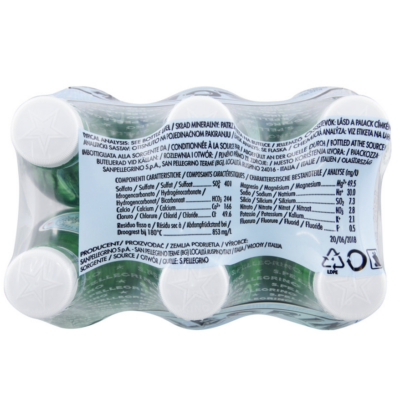 Eau minérale gazeuse naturelle S.Pellegrino - 6x50cl