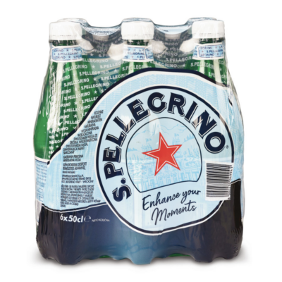 Eau minérale gazeuse naturelle S.Pellegrino - 6x50cl