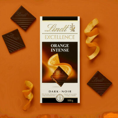 Lindt tablette orange intense Excellence Chocolat Noir - 100g