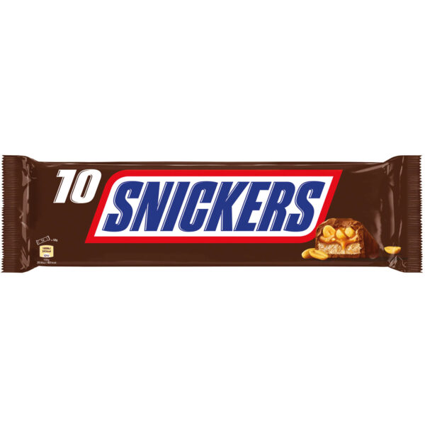 Barres fourrées cacahuètes et caramel Snickers - 10x50g