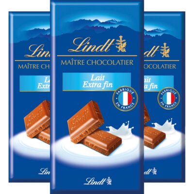Lindt Maitre Chocolatier chocolat au lait extra fin - 3x100g