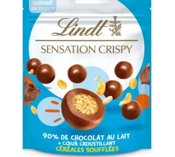 Lindt Sensation Crispy chocolat au lait cœur de céréales soufflées – 140g