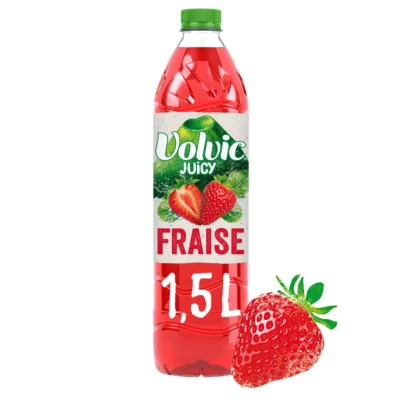 Eau aromatisée fraise VOLVIC JUICY - 1,5L