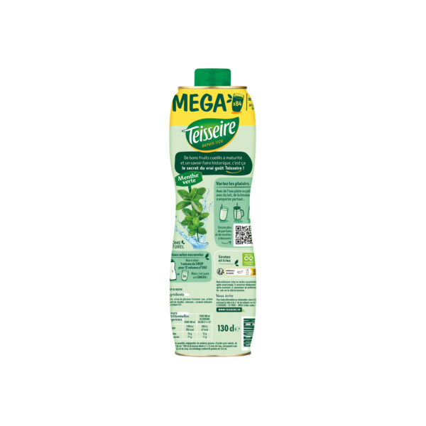 Sirop menthe verte Teisseire MEGA - 130cl – Image 2