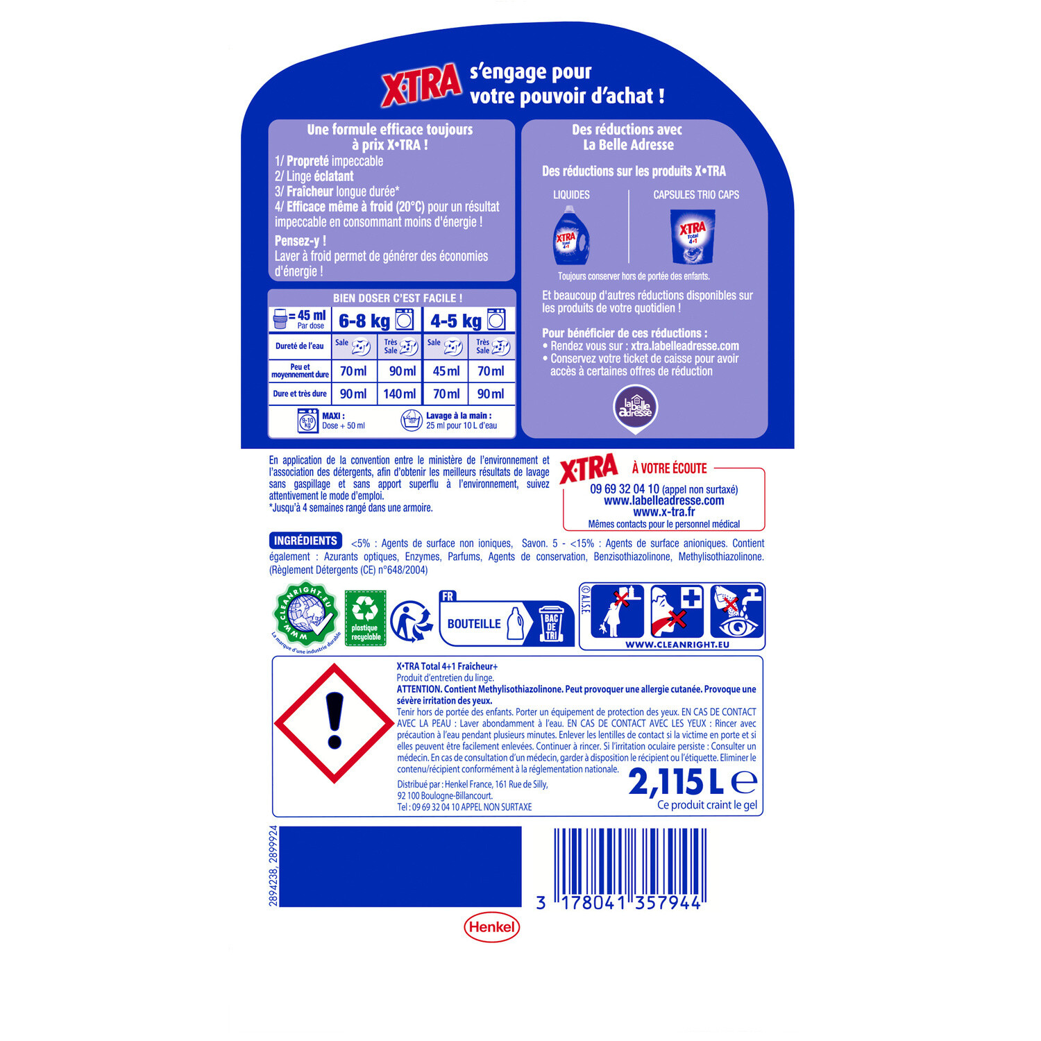 X•TRA TOTAL 4+1 Fraîcheur - 47 lavages – Image 2