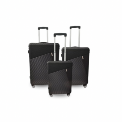 Valise rigide ABS noir ETERNITY 3 tailles à choix