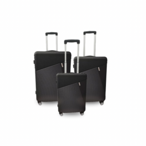 Valise rigide ABS noir ETERNITY 3 tailles à choix
