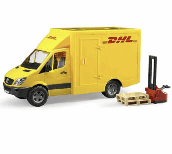 Bruder Camion de transport DHL avec un transpalette et accessoires