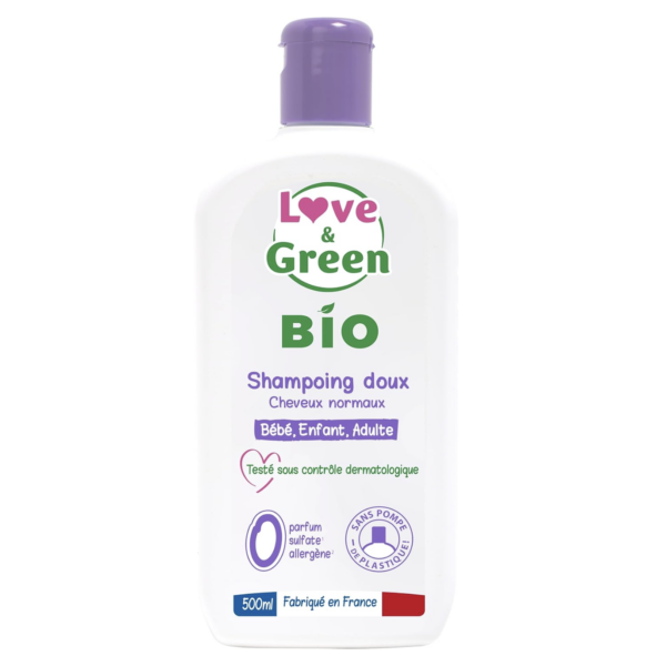 Love and Green Shampoing doux certifié BIO - 500ml